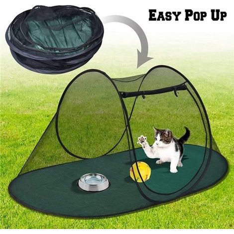 Tente de jeu portable pour chats et chiens, 180x90x76 cm, tente de jeu pour chats avec sac de rangement. (1/5)