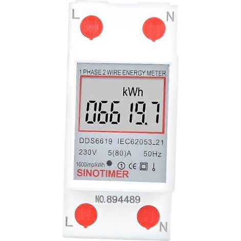 Compteur d'électricité monophasé multifonction DDS6619-007, compteur de puissance 2P 230 V