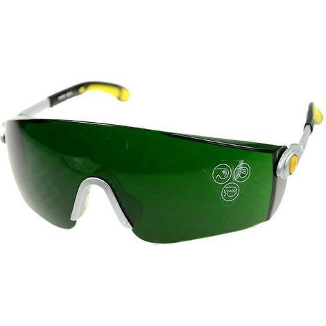 Schweißerbrille, beschlagfrei, kratzfest, stoßfest, rot, UV-Schutz, verstellbare Beine