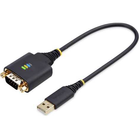 StarTech.com Cavo Adattatore USB a Seriale da 30 cm, Convertitore da USB-A a DB9 RS232 COM Retention con Dadi e Viti Intercambiabili, FTDI IC/ESD, Win/macOS/Linux (1/5)