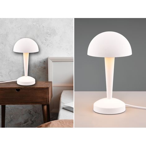 LED Tischleuchte CANARIA aus Metall mit Touchfunktion Weiß Gold, Höhe 26cm (1/5)