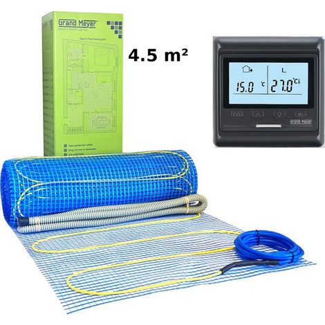 Kit de calefacción por suelo radiante 4.5 m² 170 W/m² + HW800 termostato programable