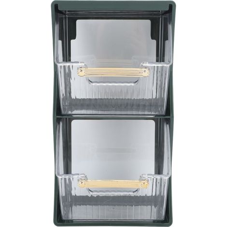 étagère rangement-Boîte de rangement de thé compartimentée grande capacité ouverture facile accessoires pour capsules et sachets (1/5)