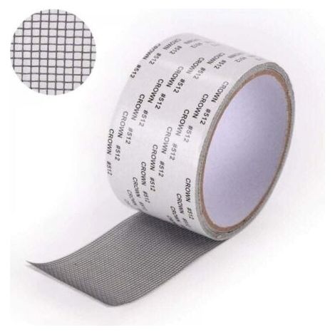 Nastro per riparazione zanzariere - Toppa per riparazione zanzariere Adesivo per riparazione finestre Kit per riparazione zanzariere Zanzariera 5 x 2 m (grigio) --INHHUB (1/3)