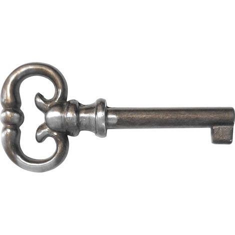 Clé de meuble anglaise en vieux fer – Serrure décorative vintage pour armoires et commodes – Matériau zamak résistant (1/3)