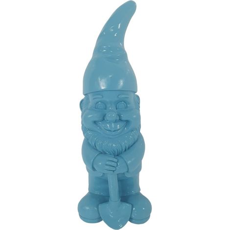 Dekofigur Zwerg mit Spaten 17,5 x 6 cm blau Dekofigur