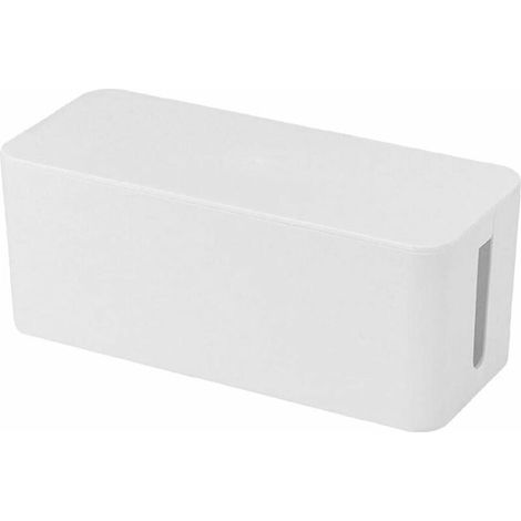 royaluxe - Boîte de rangement de câble, boîte de câble Tidy Boîte anti-poussière Gestion des câbles de stockage Organisateur de stockage Blanc 23x12x11cm (1/5)