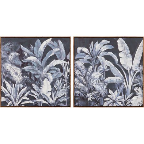 2er-Set Baumbilder, 80 % handgemalt, 80 x 4 x 80 cm (1/4)