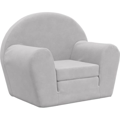Canapé-lit,Canapé convertible pour enfants gris clair peluche douce CFW49389 (1/5)