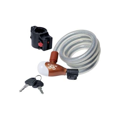 ANTIFURTO FUNE A SPIRALE BICI-MOTO 87322/10 ILSA - ACCIAIO MM 8 CM 120 + SUPPORTO AUTOMATICO- 2 pezzi