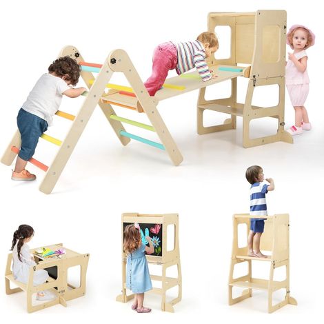 7-in-1 Toddler Climbing Toy Set Folding Climber w/ Reversible Ramp & Convertible Step Stool (1/5)