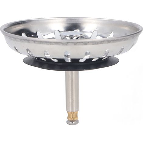 Filtre Évier Cuisine Acier Inoxydable 82 mm avec Bouchon Intégré – Panier Filtrant Évolutif pour Évier Standard (1/5)