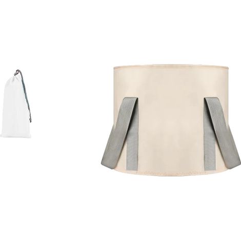 Fußbadewanne, faltbares Design, isoliert für Wärmespeicherung, mittelgroße Beige (1/2)