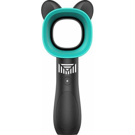 Ventilateur Portable sans Feuilles à 3 Vitesse, Mini Fan en Forme de Chat Mignon Rechargeable, Ventilateur de Poche Convient pour Chambre,Bureau,Voyage (Vert) - Bleu (1/5)