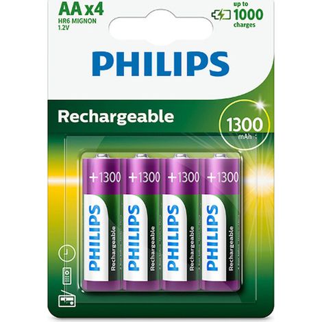 Philips HR6 Pile rechargeable LR6 (AA) NiMH 1300 mAh 1.2 V 4 pc(s) Y131763