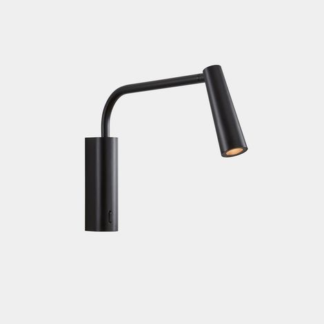LEDS C4 Gamma Extend Lampe de Lecture LED Bras Réglable Noir Métallique IP20 2.1W 2700K