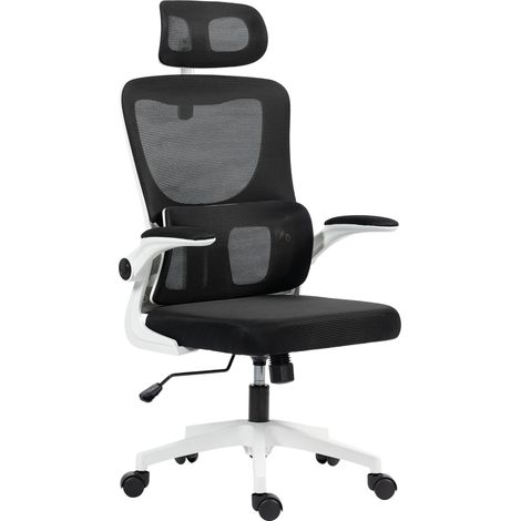 Fauteuil Zorlesco Ergonomique Réglable Appui-Tête Support Lombaire Noir (1/5)