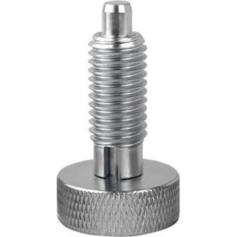 Lot de 2 pistons à ressort rétractables M10 en acier inoxydable gris métallique, goupilles de verrouillage rapide avec poignée moletée (1/5)