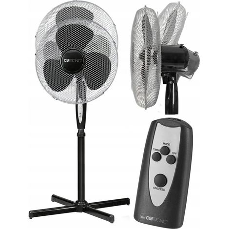 Ventilatore A Piantana 50w Con Telecomando, 3 Velocità Regolabili E Timer 7 Ore