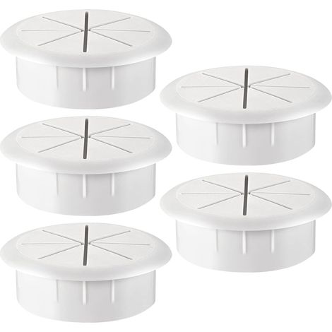 CCYKXA Set mit 5 weißen, flexiblen Kabeldurchführungen aus Kunststoff