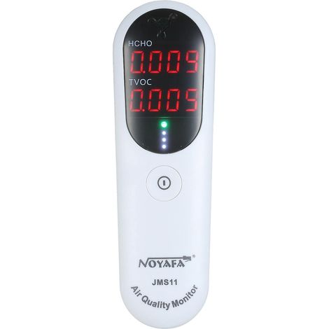 Tragbarer Formaldehyd-Detektor von NOYAFA, HCHO- und TVOC-Raumluftqualitätsmonitor mit akustischem Alarm