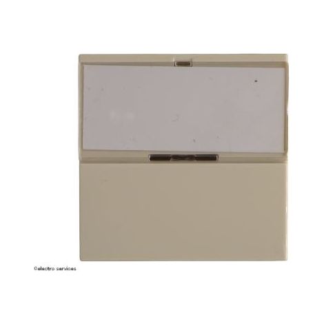 Enjoliveur interrupteur avec porte-étiquette 2 modules Hager Gallery  Dune