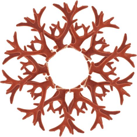 20 pezzi di fasce per capelli fai da te in corno di cervo, in velluto marrone (1/5)