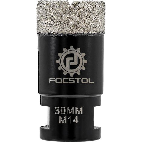 Foret Diamant - 30mm Scie Cloche Diamant Brasée Sous Vide pour Porcelaine Carrelage Céramique Marbre Granit Quartz M14 Filetage (1/5)