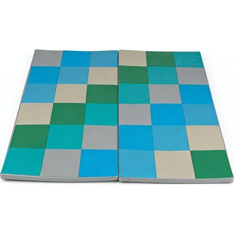 Faltbare Babyspielmatte mit Schaumstoff und Kunstleder, 2-teilig