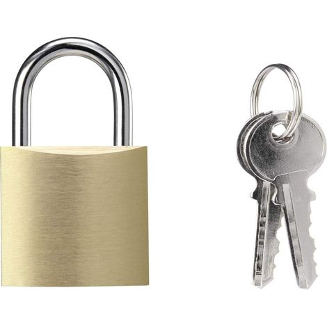 Cadenas 32 mm laiton avec serrure à clé (1/5)