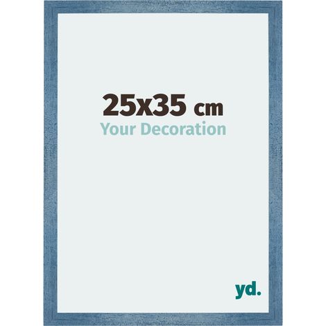 Cadre Puzzle 25x35 cm - Bleu Brillant Patiné - MDF - Mura. (1/5)