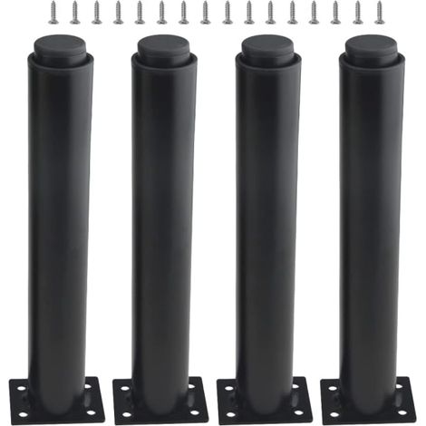 (25–42 cm, schwarz) 4 stabile, verstellbare Metallmöbelfüße (1/5)