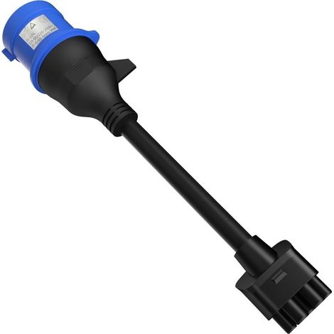 Adaptateur CEE 3 broches vers Tesla, 32 A (diamètre de la prise : 56 mm), rallonge de câble de charge pour véhicules électriques de 2e génération pour Tesla Model S/3/X/Y (1/5)
