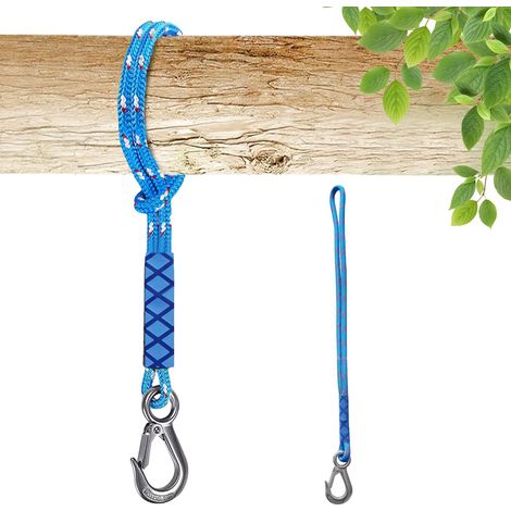 2 cuerdas para columpios de árbol: correas para hamacas, kit de suspensión para columpios, nailon azul, juego de fijación para áreas de juego al aire libre, columpios, hamacas, yoga, hamacas colgantes