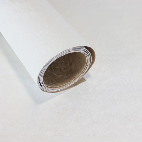 Revestimiento de pared autoadhesivo de piel sintética blanco 140 cm - Por metro