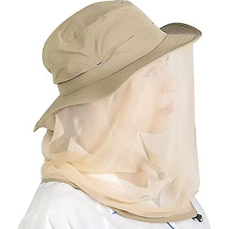 Chapeau à voile d'apiculteur, casquette en filet, kaki (1/5)