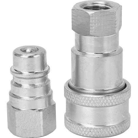 Raccord hydraulique rapide acier trempé mâle et femelle 1/4in NPT pour ISO5675 (1/5)