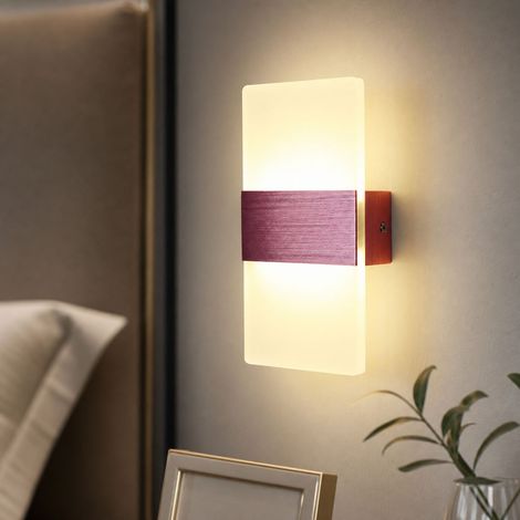 Applique murale LED design moderne en aluminium et acrylique, éclairage doux sans scintillement, finition or rose, 20x10cm, idéal pour chambre et couloir (1/4)