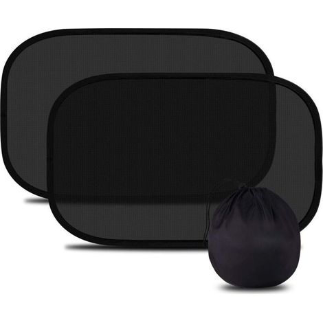 Car Sunshade for Kids, UV/Heat Protection VERY Dark, Self-Adhesive Sunshade for Children, Quick and Easy Installation, Carry Bag Included, Size 51x31cm (M) (1/5)