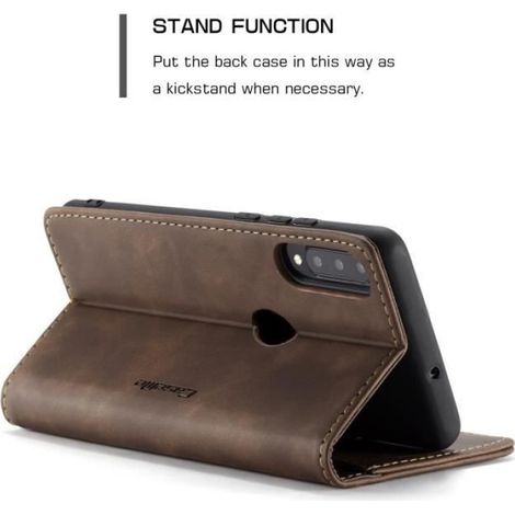 【SmartLegend】Coque Bumper Huawei P30 Lite Housse Cuir Premium Flip Case Portefeuille Etui Couleur Café (1/4)