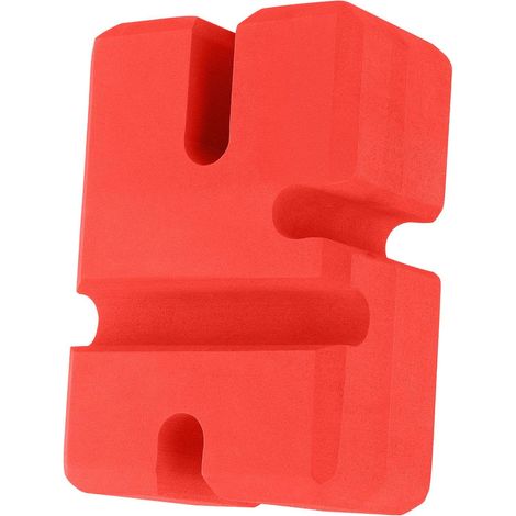 Support de squat rouge en mousse, protège-barre et cou, pour musculation et haltérophilie