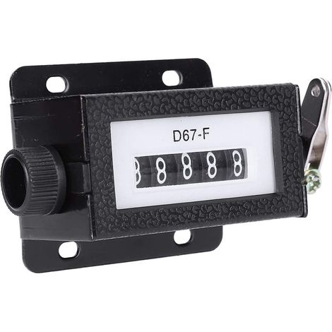Compteur Mécanique à 5 Chiffres avec Bouton Rotatif et Fonction de Réinitialisation pour un Comptage Efficace dans les Applications Industrielles - Noir (1/5)