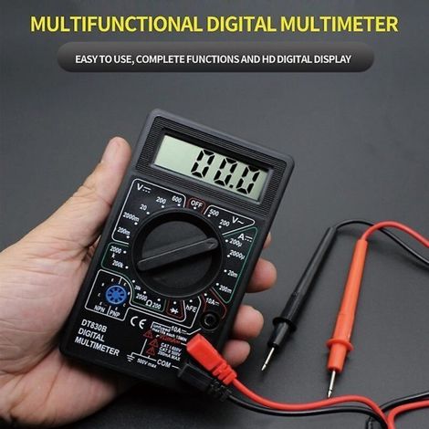 Multimètre numérique portable universel DT830B – Précis, compact et facile à utiliser pour électriciens et bricoleurs (1/3)