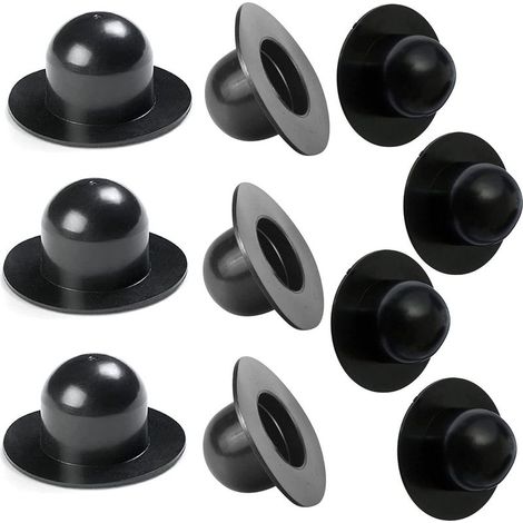 10 Pièces Bouchon Piscine Intex, Bouchons de Fond de Rechange pour Pompe de Filtration de Piscine, Compatibles Avec Intex Pool (noir) (1/5)