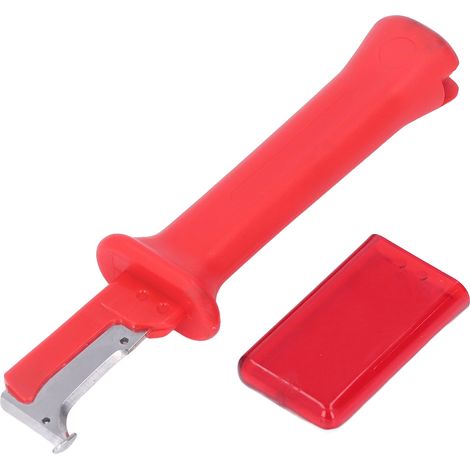 Abisoliermesser aus Edelstahl mit scharfer, ergonomischer Griffspitze zum Trennen von Kabelisolierungen (1/5)