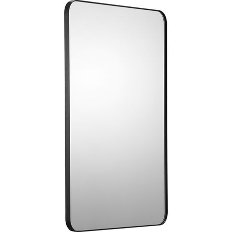 Mophorn Schminkspiegel zur Wandmontage, 61 x 91,4 cm, 0,4 cm dick, Rahmen aus Aluminiumlegierung, explosionsgeschützte Folie, kratzfestes Design, Z-förmige Halterung, für Badezimmer, Schlafzimmer