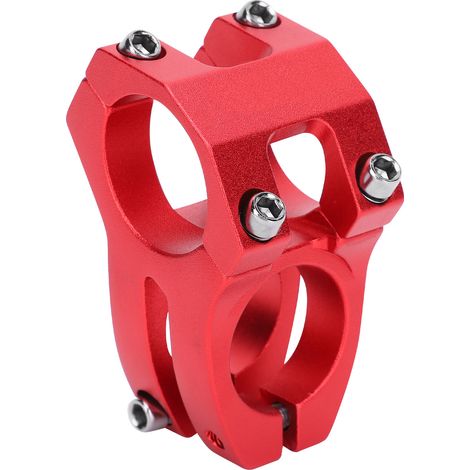 Guidon VTT LUNJE Potence Vélo Court Aluminium Creux 31.8x35mm Rouge (1/5)