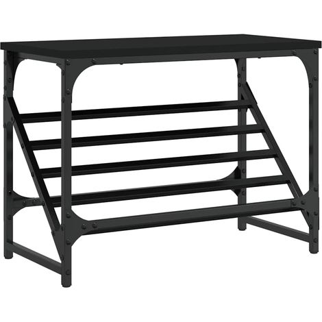 Étagère à chaussures, Range-chaussures noir 60x30x45 cm bois d'ingénierie fr9856 - Maison La Vie (1/5)
