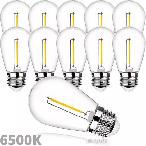 Lampadine LED E27 Luce Calda/Naturale/Fredda 1W=11W Filamento Vintage SET DA 10 6500K
