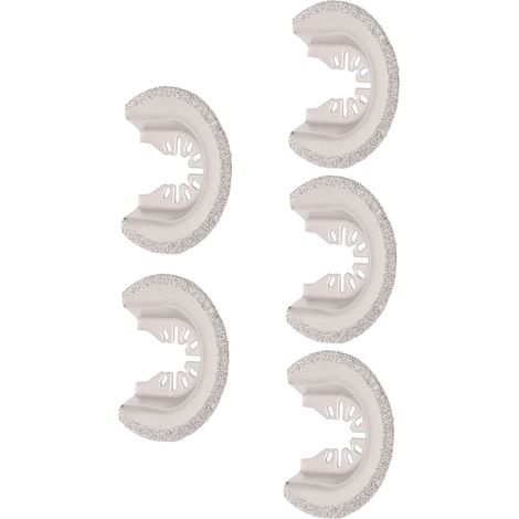 Lot de 5 lames de scie oscillantes universelles en carbure de diamant pour le décapage de carrelage, joints de carrelage, béton et maçonnerie. (1/5)
